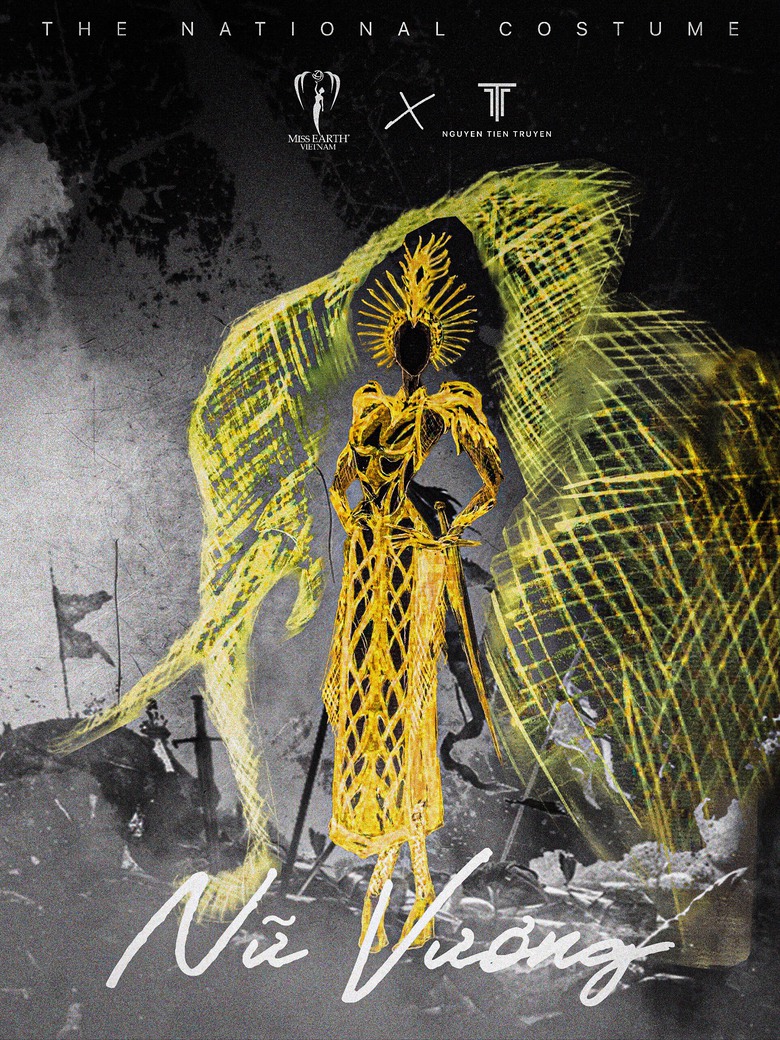 Hoa hậu Lan Anh mang trang phục &ldquo;Nữ Vương&rdquo; l&agrave;m từ tre, nứa đến Miss Earth 2023 - Ảnh 1.