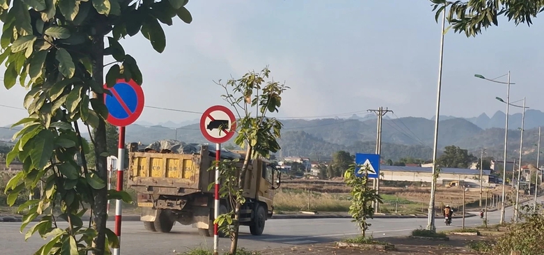 Cao Bằng: Xe chở đất lậu lộng h&agrave;nh, phớt lờ biển cấm- Ảnh 4.