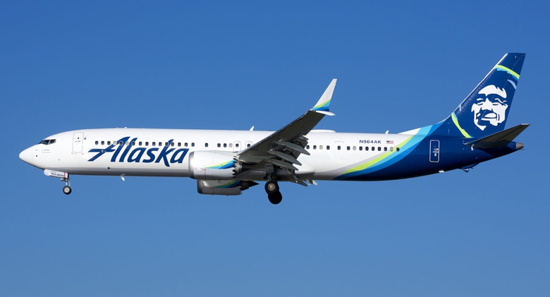 Máy bay Boeing 737 Max 9 của hãng hàng không Alaska. Máy bay Boeing 737 Max 9 của hãng hàng không Alaska.