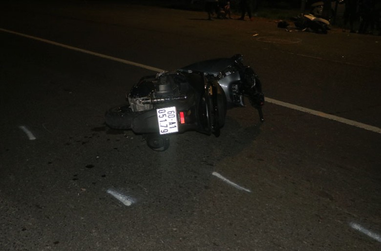 Hiện trường vụ va chạm khiến anh N.M.H tử vong tr&ecirc;n QL51.