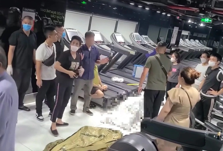 Điều tra vụ người đ&agrave;n &ocirc;ng tử vong tại ph&ograve;ng tập gym ở H&agrave; Nội- Ảnh 1.