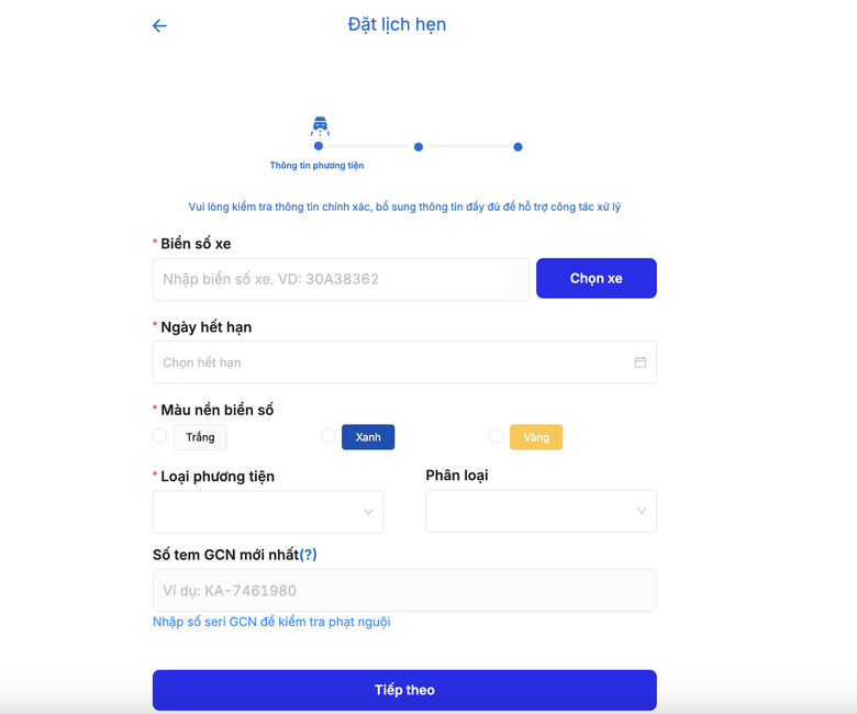Đặt lịch hẹn đăng kiểm trực tuyến thế nào?- Ảnh 5. Đặt lịch hẹn đăng kiểm trực tuyến thế nào?- Ảnh 5.