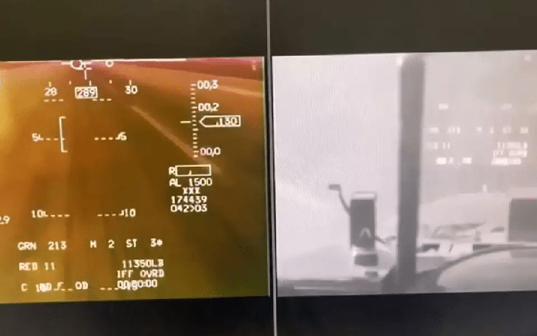 Khoảnh khắc hai ti&ecirc;m k&iacute;ch Israel su&yacute;t đ&acirc;m nhau tr&ecirc;n đường băng