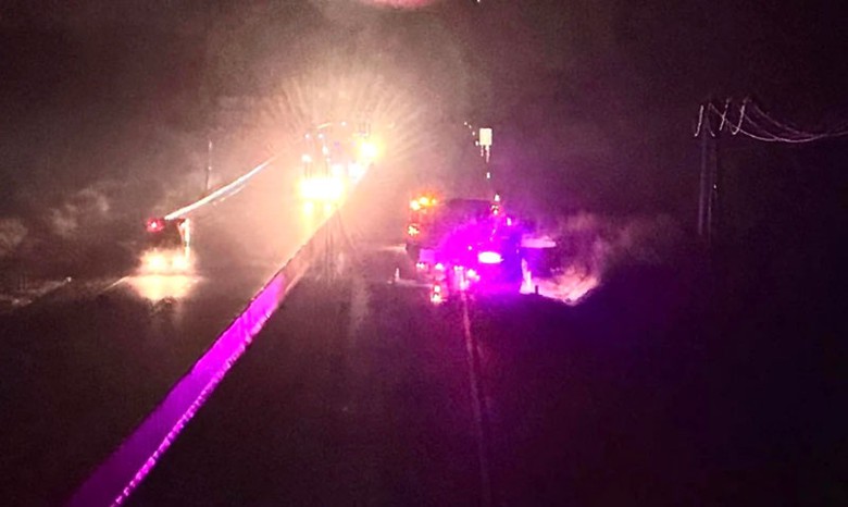 Hiện trường vụ tai nạn trên cao tốc. Hiện trường vụ tai nạn trên cao tốc.