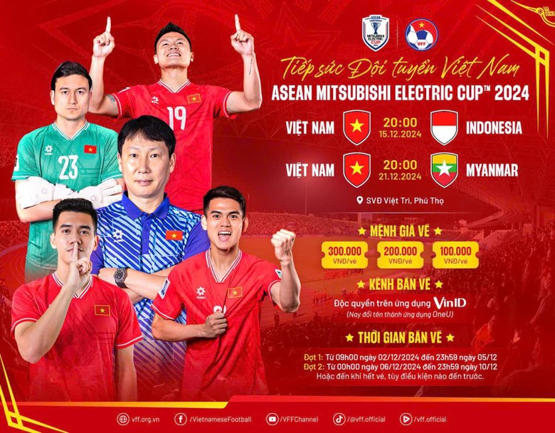 V&eacute; xem tuyển Việt Nam tại AFF Cup 2024 được b&aacute;n với gi&aacute; rẻ bất ngờ- Ảnh 1.