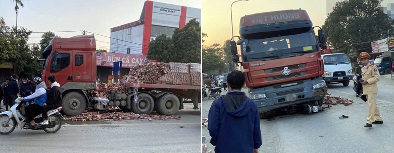 Xe m&aacute;y kẹp 3 chui v&agrave;o gầm &ocirc; t&ocirc; đầu k&eacute;o, 1 người tử vong- Ảnh 1.