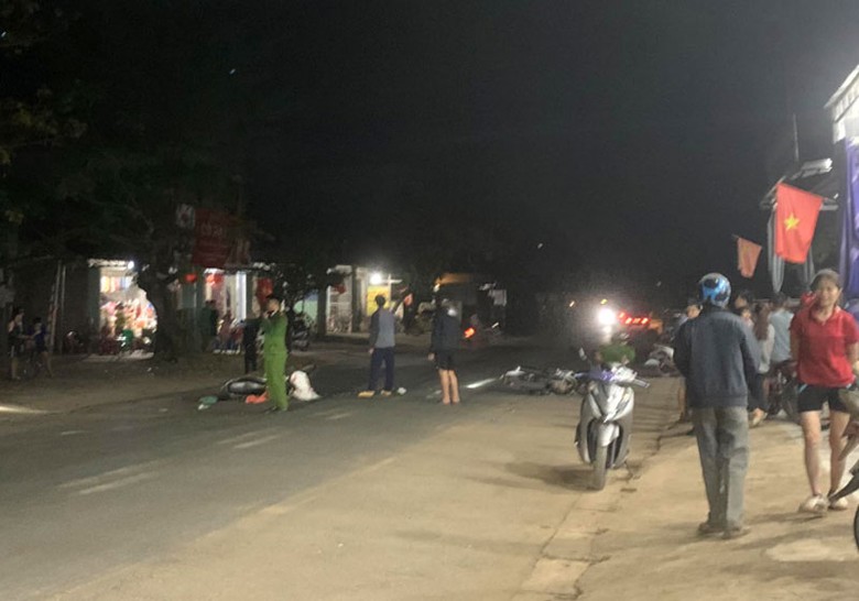 Hiện trường vụ tai nạn.