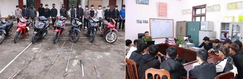 Xử lý nhóm đối tượng mang theo hung khí, chạy xe dàn hàng ngang trên đường- Ảnh 1. Xử lý nhóm đối tượng mang theo hung khí, chạy xe dàn hàng ngang trên đường- Ảnh 1.