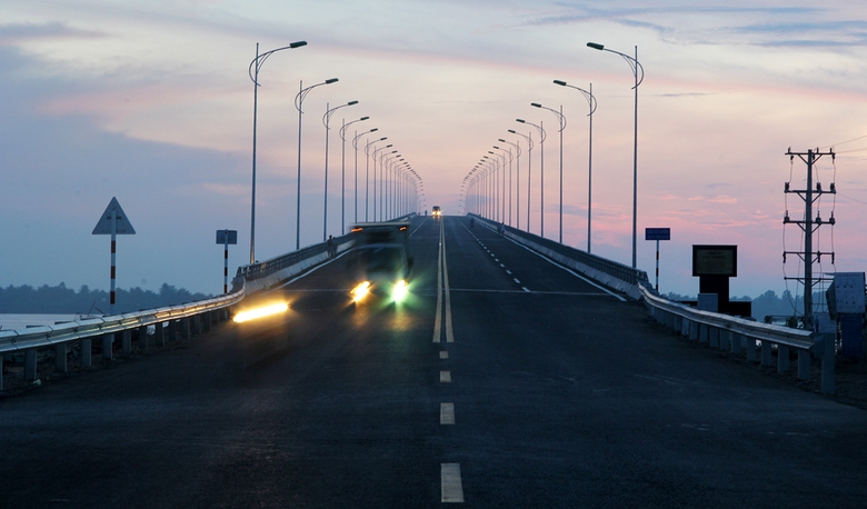 Ký ức 18 tháng xây cầu vượt sông Cổ Chiên- Ảnh 3. Ký ức 18 tháng xây cầu vượt sông Cổ Chiên- Ảnh 3.