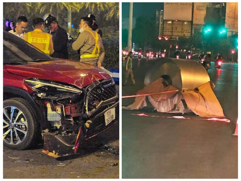 3 cuộn inox h&agrave;ng chục tấn rơi xuống từ xe tải khiến 1 &ocirc; t&ocirc; con hư hỏng- Ảnh 1.