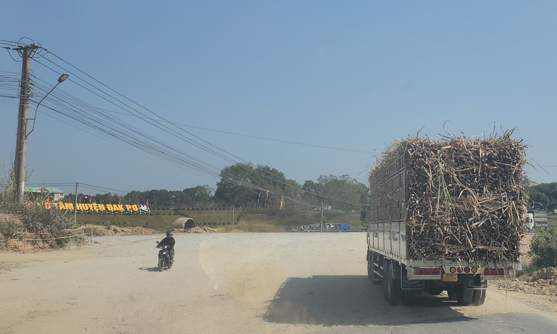 Xe chở mía quá khổ vô tư Xe chở mía quá khổ vô tư