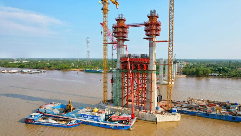 Dự án cầu Rạch Miễu 2: thi công Dự án cầu Rạch Miễu 2: thi công