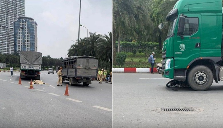 Hiện trường vụ tai nạn giao th&ocirc;ng.