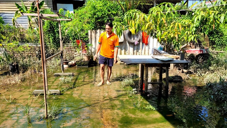 Đang hạn h&aacute;n, người d&acirc;n ở Tiền Giang sống chung với ngập- Ảnh 3.