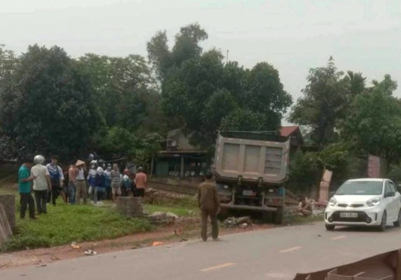 Hiện trường vụ tai nạn.