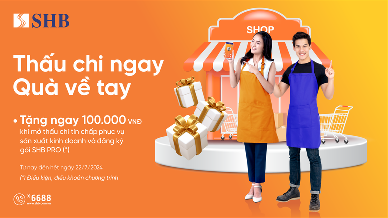 SHB cấp hạn mức thấu chi lên tới 300 triệu đồng hỗ trợ khách hàng mở rộng kinh doanh- Ảnh 1. SHB cấp hạn mức thấu chi lên tới 300 triệu đồng hỗ trợ khách hàng mở rộng kinh doanh- Ảnh 1.
