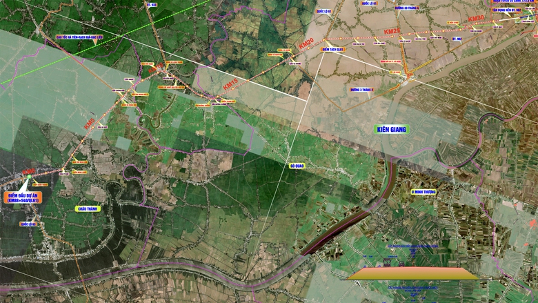 Đẩy nhanh tiến độ GPMB đường Hồ Chí Minh đoạn qua Kiên Giang- Ảnh 1. Đẩy nhanh tiến độ GPMB đường Hồ Chí Minh đoạn qua Kiên Giang- Ảnh 1.