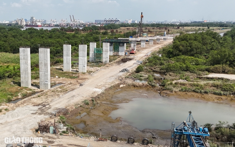 Vành đai 3 TP.HCM: Cầu Nhơn Trạch vượt tiến độ, đã lao hai nhịp dầm- Ảnh 5. Vành đai 3 TP.HCM: Cầu Nhơn Trạch vượt tiến độ, đã lao hai nhịp dầm- Ảnh 5.