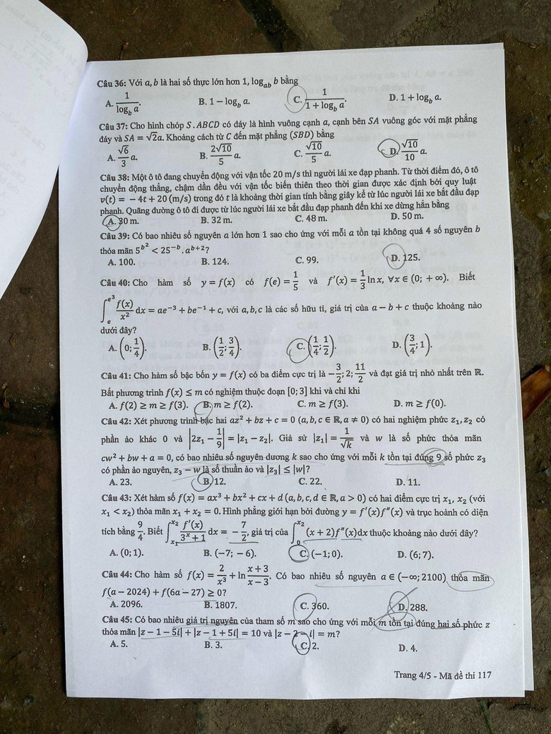 Đề thi m&ocirc;n To&aacute;n THPT 2024 tất cả 24 m&atilde; đề nhanh nhất- Ảnh 12.