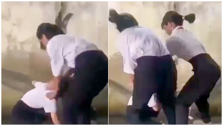 Nữ sinh bị 3 bạn học đ&aacute;nh hội đồng tại căng tin trường- Ảnh 1.