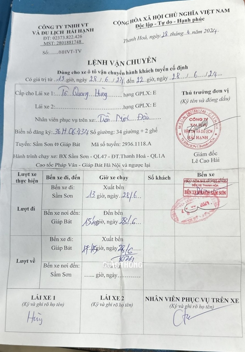 B&aacute;t nh&aacute;o vận tải kh&aacute;ch cố định Thanh H&oacute;a - H&agrave; Nội: V&eacute;n m&agrave;n b&iacute; mật chiếc &ldquo;lệnh b&agrave;i&rdquo;- Ảnh 8.