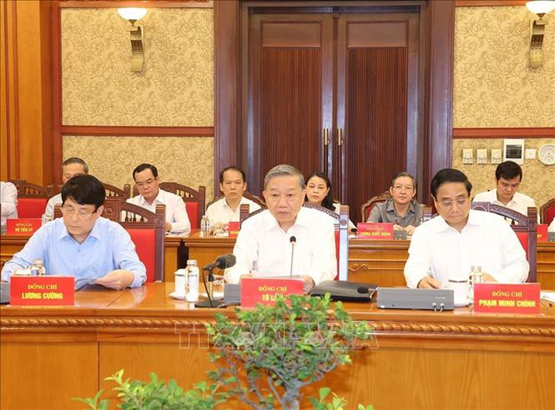 Tiểu ban Văn kiện Đại hội XIV của Đảng cho &yacute; kiến v&agrave;o dự thảo B&aacute;o c&aacute;o ch&iacute;nh trị- Ảnh 1.