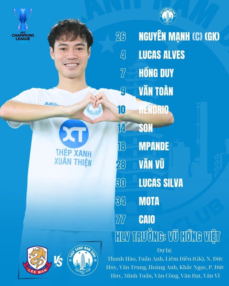 C&uacute;p C2 ch&acirc;u &Aacute;: Rafaelson tỏa s&aacute;ng, Nam Định thắng dễ nh&agrave; v&ocirc; địch Hong Kong - Ảnh 3.