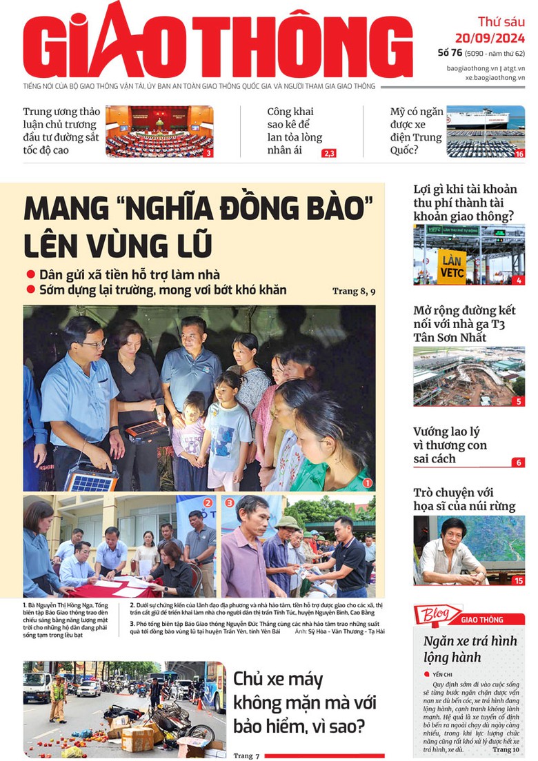 Tin mới nhất, hay nhất tr&ecirc;n B&aacute;o Giao th&ocirc;ng ng&agrave;y 20/9/2024- Ảnh 1.