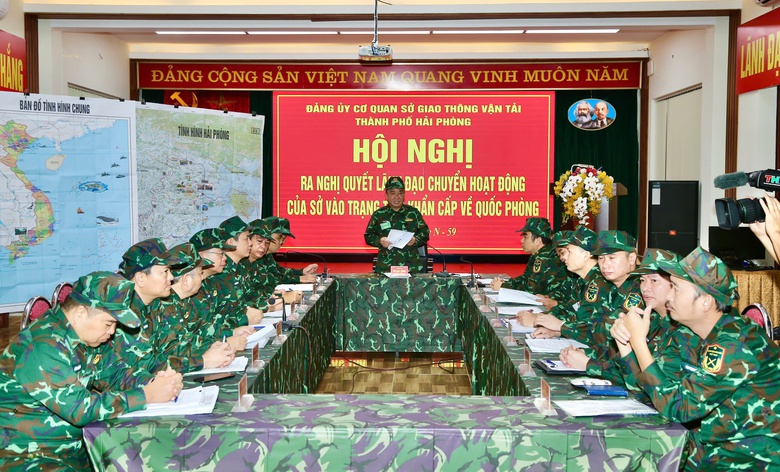 Sở GTVT Hải Ph&ograve;ng diễn tập t&aacute;c chiến khu vực ph&ograve;ng thủ năm 2024- Ảnh 1.