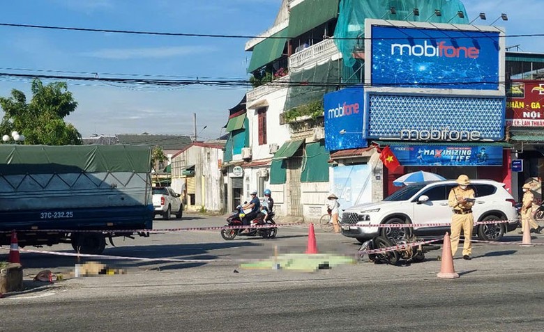 Hiện trường vụ tai nạn - Ảnh: M.Đ. Hiện trường vụ tai nạn - Ảnh: M.Đ.