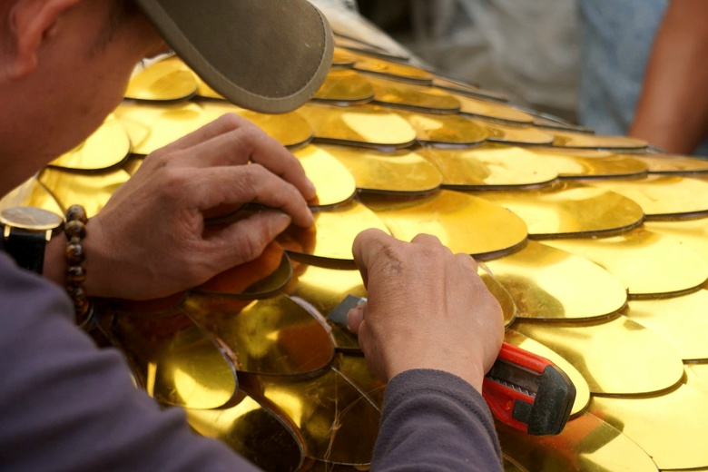 Lộ diện linh vật rắn tại đường hoa Tết Đ&agrave; Nẵng- Ảnh 5.