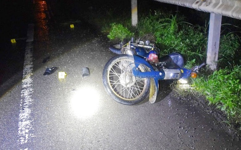 Hiện trường vụ TNGT khiến ông L.T.T tử vong sau đó. Hiện trường vụ TNGT khiến ông L.T.T tử vong sau đó.