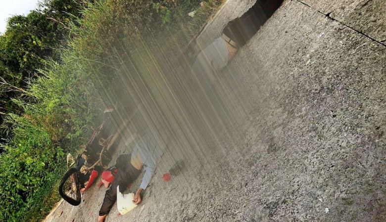 Hiện trường vụ tai nạn (ảnh: người dân cung cấp) Hiện trường vụ tai nạn (ảnh: người dân cung cấp)