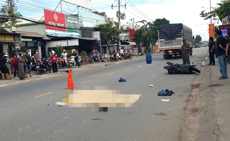 Hiện trường vụ tai nạn.