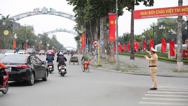 Phương &aacute;n đảm bảo ATGT v&agrave; c&aacute;c t&igrave;nh huống dự kiến tại lễ hội Đền H&ugrave;ng 2025- Ảnh 1.