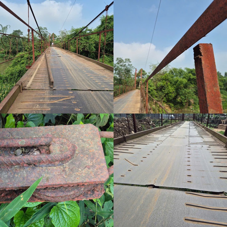 Phú Thọ: Xuống cấp nghiêm trọng, vì sao cầu treo Hà Biên chưa được sửa chữa?- Ảnh 3. Phú Thọ: Xuống cấp nghiêm trọng, vì sao cầu treo Hà Biên chưa được sửa chữa?- Ảnh 3.