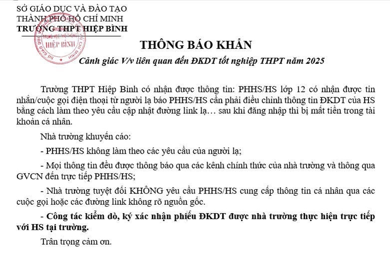 Bị kẻ giả mạo nh&acirc;n vi&ecirc;n trường học gửi link chỉnh sửa th&ocirc;ng tin, phụ huynh mất tiền triệu- Ảnh 1.