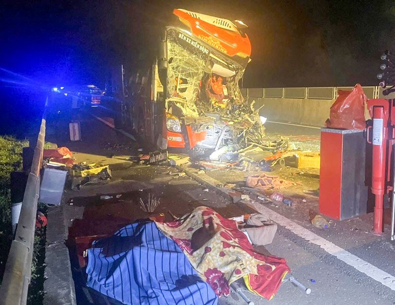 Hiện trường vụ tai nạn.