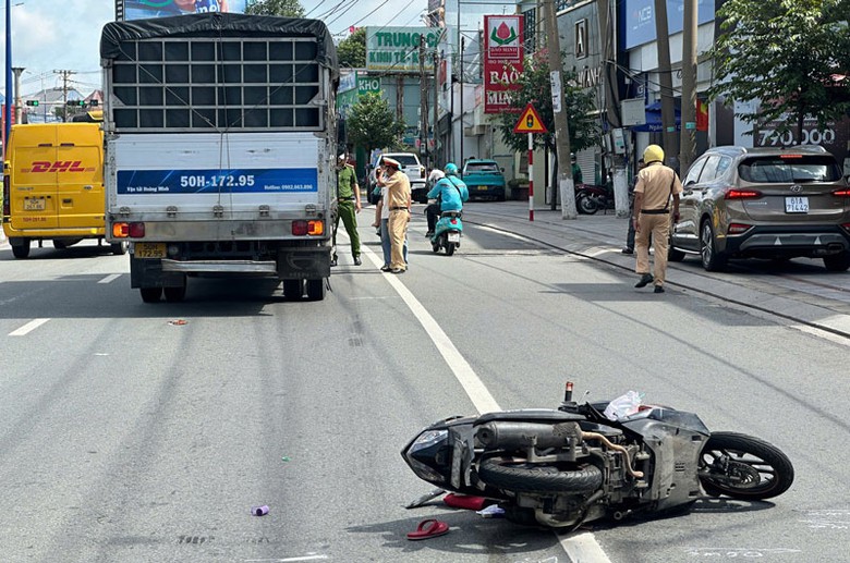 Hiện trường vụ tai nạn.