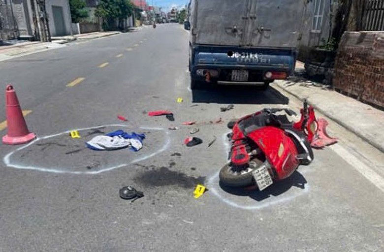 Hiện trường vụ tai nạn.