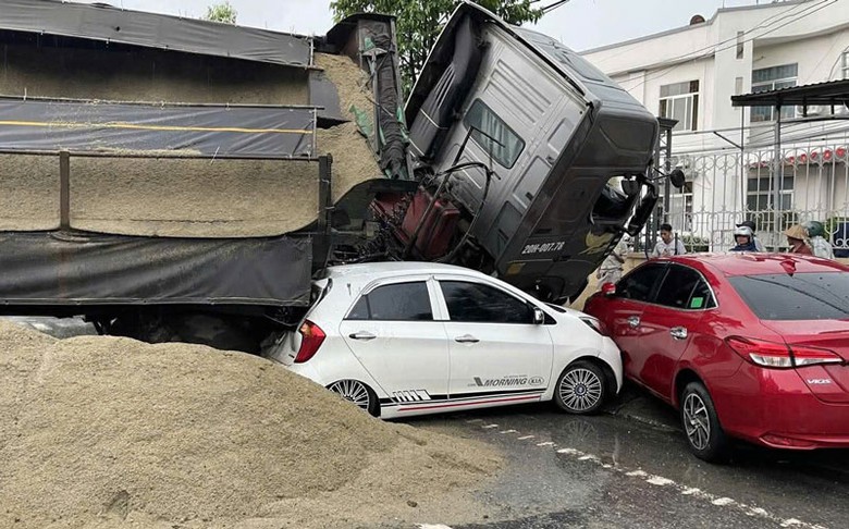 Hiện trường vụ tai nạn.