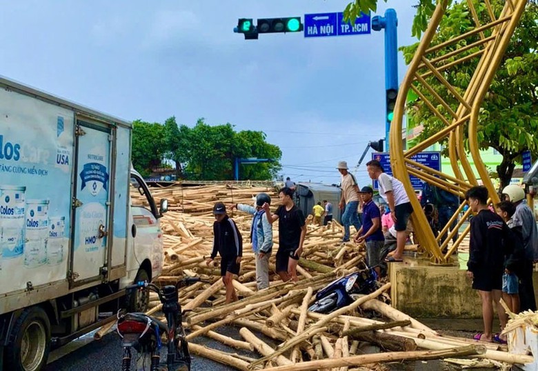 Hiện trường vụ tai nạn.