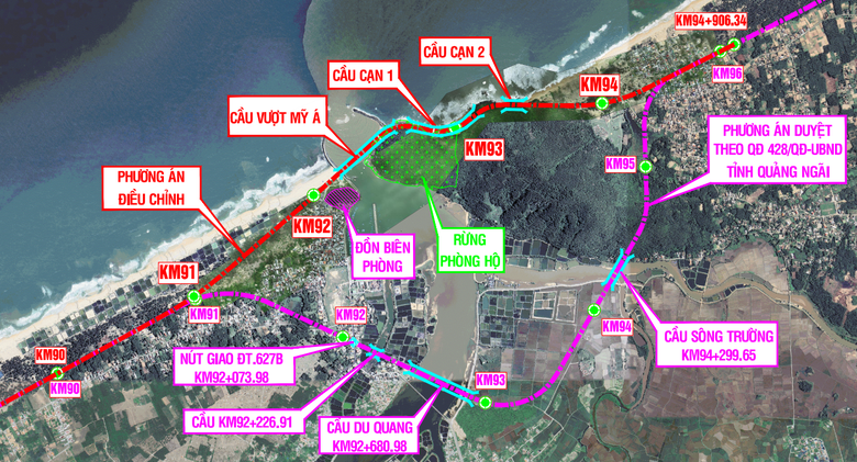 Đường ven biển Dung Quất - Sa Huỳnh gần 19km sẽ được chỉnh tuyến thẳng- Ảnh 1.