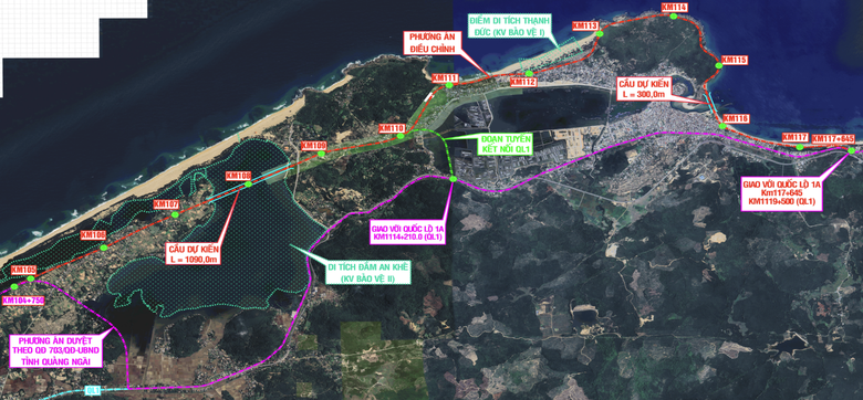Đường ven biển Dung Quất - Sa Huỳnh gần 19km sẽ được chỉnh tuyến thẳng- Ảnh 2.
