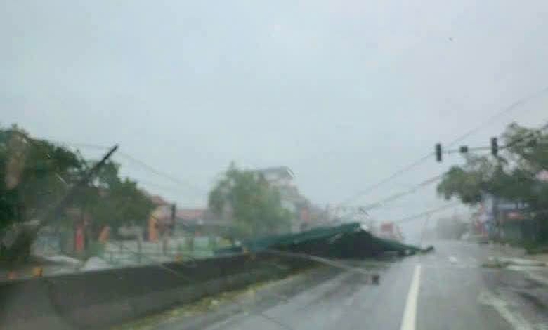 B&atilde;o số 5 quần thảo Nghệ An, đường phố Cửa L&ograve; ngập s&acirc;u, nhiều c&acirc;y xanh g&atilde;y đổ- Ảnh 7.