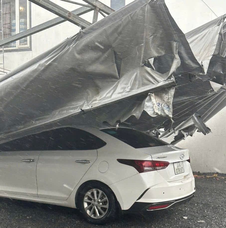 B&atilde;o số 5 quần thảo Nghệ An, đường phố Cửa L&ograve; ngập s&acirc;u, nhiều c&acirc;y xanh g&atilde;y đổ- Ảnh 14.