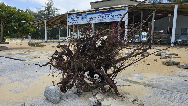 Huế: Đường b&ecirc; t&ocirc;ng, k&egrave; biển Thuận An sạt lở nặng sau  b&atilde;o số 10- Ảnh 12.