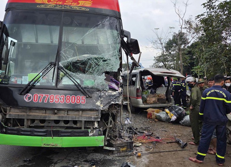 Hiện trường vụ tai nạn.