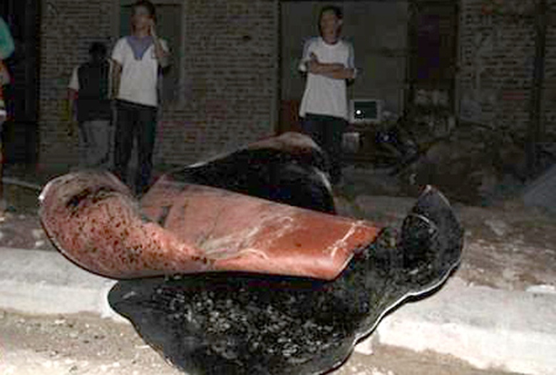 Mảnh vỡ của xe bồn bắn văng xa cả chục m&eacute;t.Ảnh: B&aacute;o Bắc Giang