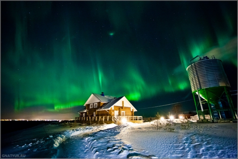 cực quang đ&ecirc;m 3.1 ở Arkhangelsk